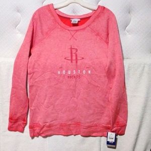 New Women's Houston Rockets Medium Red sweatshirt sweater lightweight NBA NWT